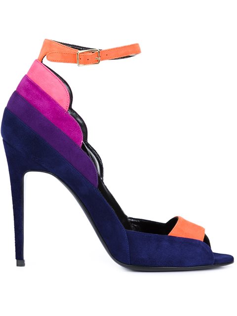 Pierre Hardy Roxy Colorblock Suede Ankle-strap Pump In Blue | ModeSens