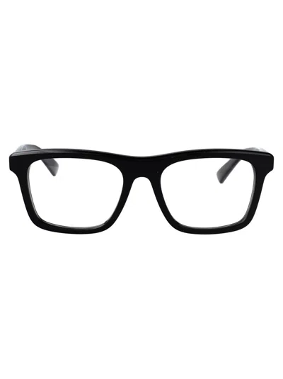 Alexander Mcqueen Am0475o Glasses In Black-black-transparent