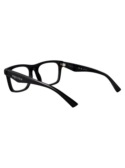 Alexander Mcqueen Am0475o Glasses In Black-black-transparent