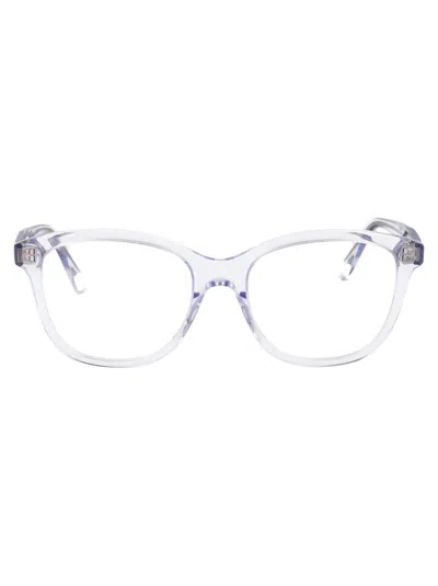 Alexander Mcqueen Wayfarer-frame Glasses In Crystal-crystal-transparent