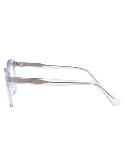 Alexander Mcqueen Wayfarer-frame Glasses In Crystal-crystal-transparent