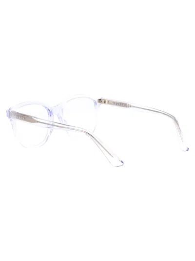 Alexander Mcqueen Wayfarer-frame Glasses In Crystal-crystal-transparent