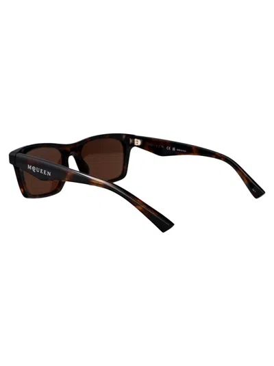 Alexander Mcqueen Am0472s Sunglasses In Havana-havana-brown