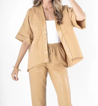 Emily Mccarthy Coco Cape In Lark Camel In Multi