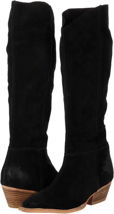 Free People Sway Low Slouch Boot In Fudgesicle In Black