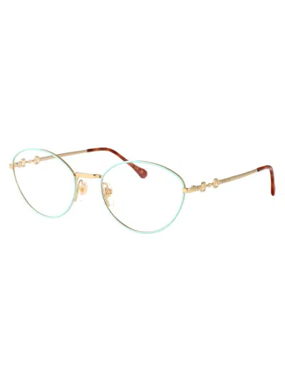 Gucci Gg1699o Linea Horsebit 002 Gold Trasparent Gloves In Gold-gold-transparent