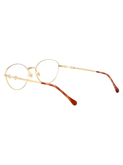 Gucci Gg1699o Linea Horsebit 002 Gold Trasparent Gloves In Gold-gold-transparent