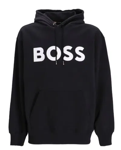 Hugo Boss Sullivan Hoodie Sweatshirt In Black In Black