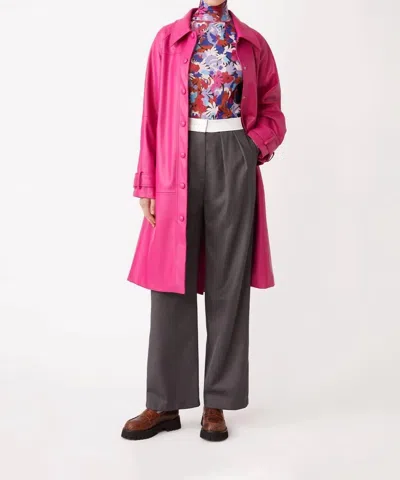 Suncoo Eddy Trench Coat In Fuschia In Pink