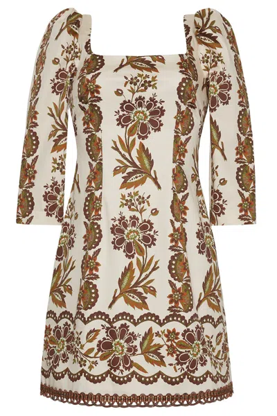 Cara Cara Belinda Mini Dress Olive Renaissance In Multi