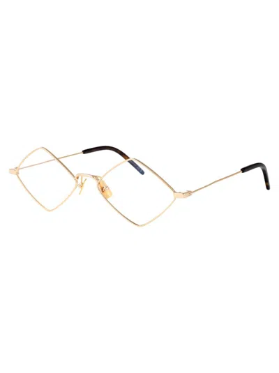 Saint Laurent Eyewear In Gold-gold-transparent