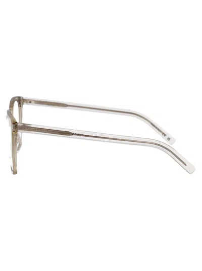 Saint Laurent Square-frame Glasses In Beige-beige-transparent
