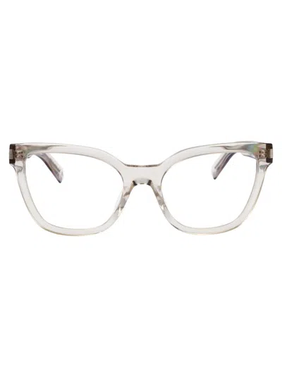 Saint Laurent Sl 748 Glasses In Beige-beige-transparent
