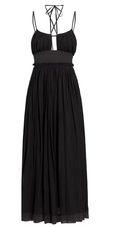 Ulla Johnson Emmaline Halter Neck Cutout Midi Dress In Black