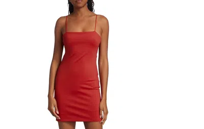 Alice And Olivia Nelle Spaghetti Strap Bodycon Mini Dress In Bright Poppy In Pink