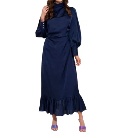 Alden Adair Parker Dress In Midnight Blue In Blue