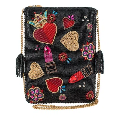 Mary Frances Women's Make Me Up Crossbody Mini Handbag In Black Multi In Multi