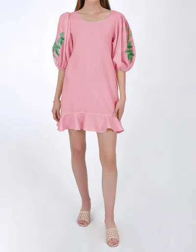 Fanm Mon Naril Dress In Geranium Pink In Multi