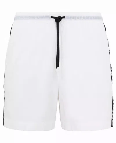 Hugo Boss Hugo Men's Fab Logo Taping Swim Trunks, White In White