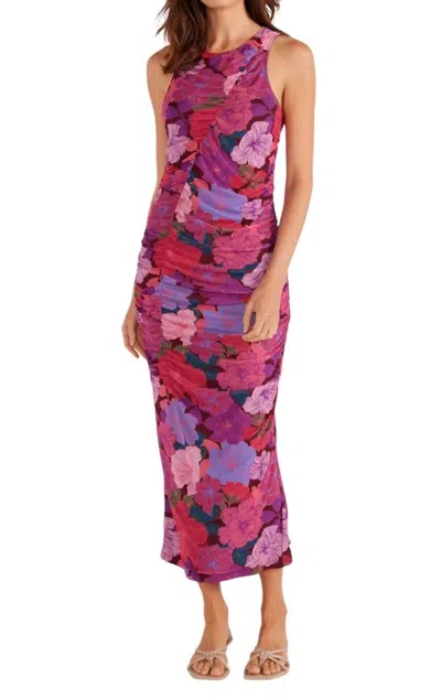 Minkpink Lexie Mesh Midi Dress In Floral-blooms In Multi