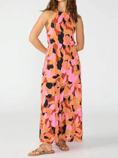 Sanctuary Geo Floral Tiered Halter Maxi Dress In Multi