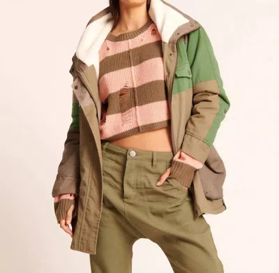 One Teaspoon Defender Jacket In Khaki In Green
