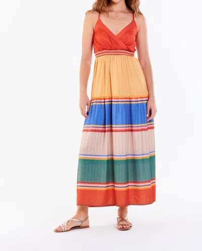 Dear John Denim Kelly Strap Tank Dress In Getaway Stripes In Multi