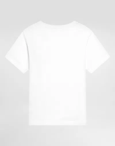 Dolce & Gabbana Jersey T-shirt With Heraldic Dg Patch In White