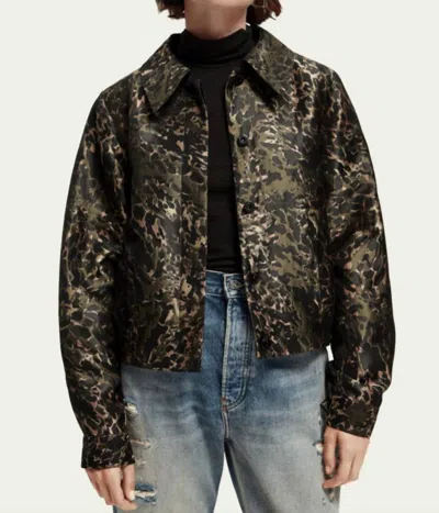 Scotch & Soda Animal Jacquard Jacket In Multi In Multi
