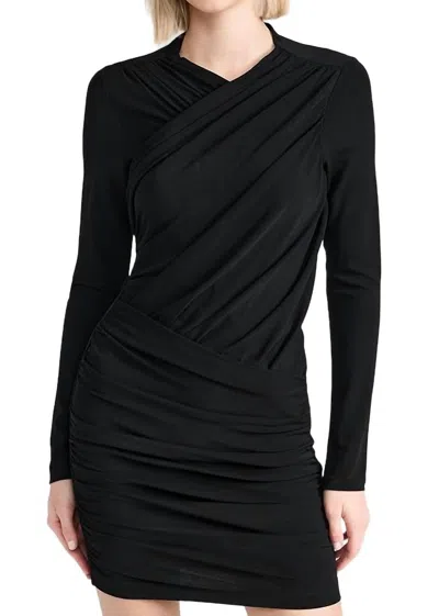 Enza Costa Matte Jersey Wrap Dress Black S In Black