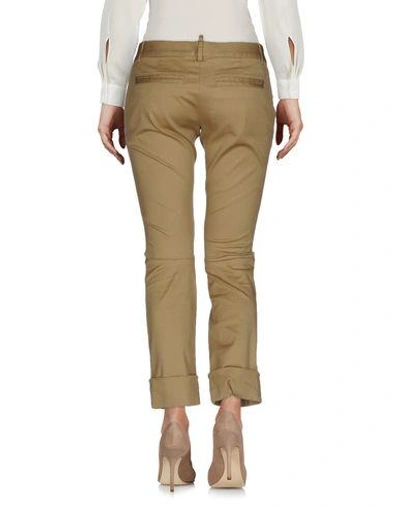 Shop Dsquared2 Cropped Pants In Camel