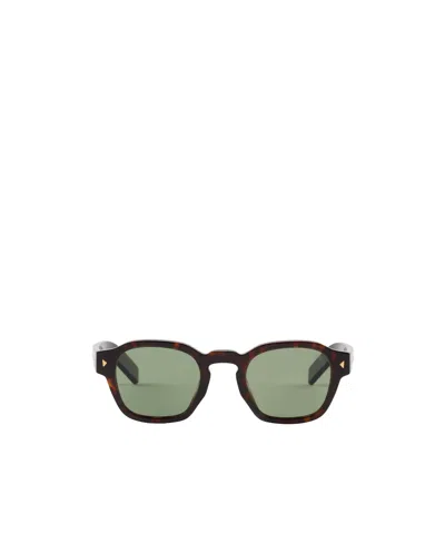 Prada Logo-engraved Sunglasses In Green
