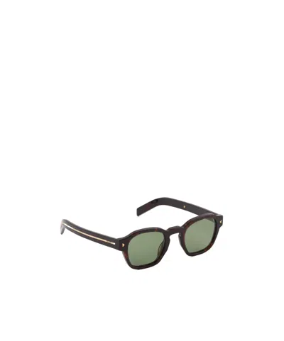 Prada Logo-engraved Sunglasses In Green