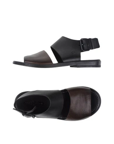 Shop Marsèll Sandals In Dark Brown