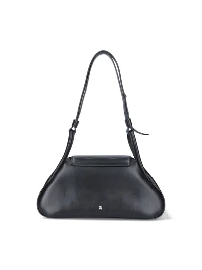 Amina Muaddi Small Gemini Shoulder Bag In Black