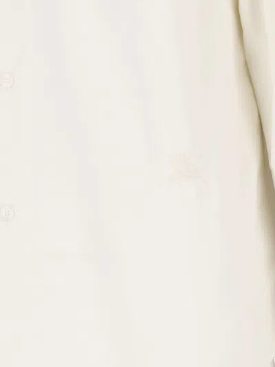 Burberry Striped Silk Shirt In White