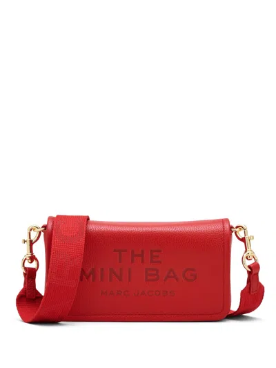 Marc Jacobs Textured Leather Mini Bag With Magnetic Closure In Red