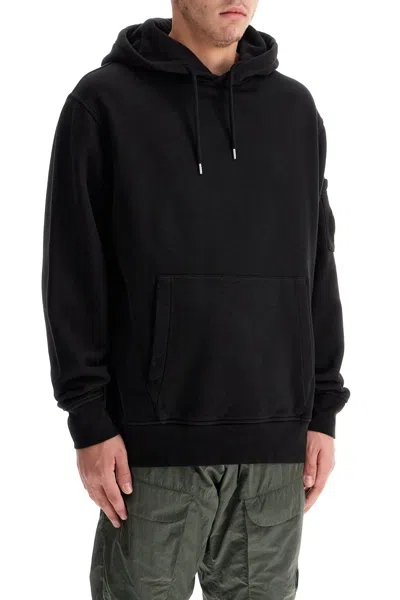 C.p. Company Relaxed-fit Hooded Sweatshirt In Black