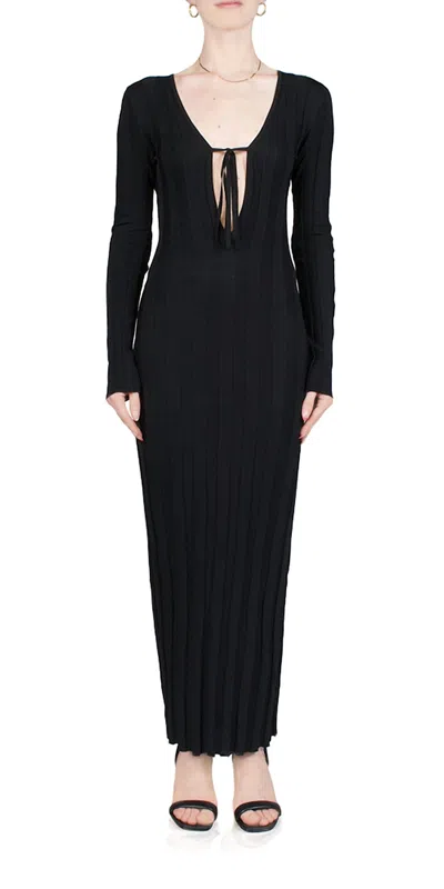 Third Form Black Liaison Maxi Dress In Black