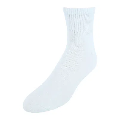 Ctm Men's Big And Tall Ankle Socks (3 Pair Pack) In White