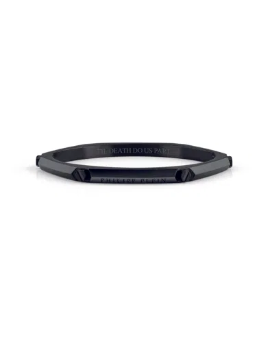 Philipp Plein The Plein Cuff Bangle Bracelet Man Bracelet Black Size S Stainless Steel In Black