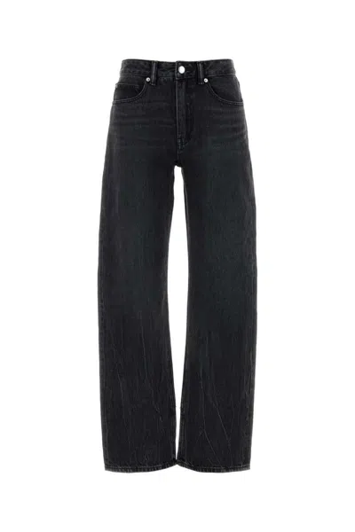 Alexander Wang Dark Grey Denim Jeans In Grey