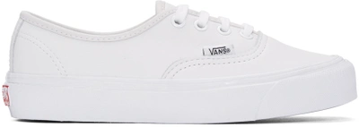 Vans White Leather Og Authentic Lx Sneakers In True White