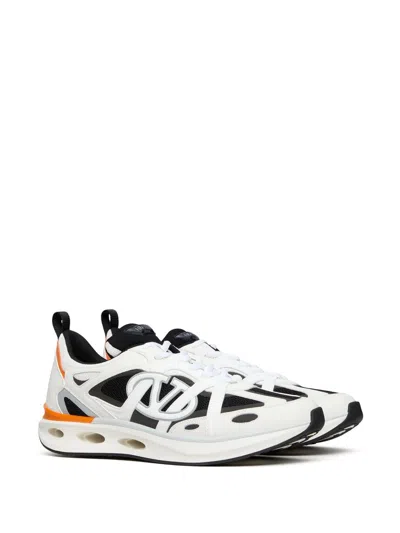 Valentino Vlogo Easyjog Sneakers With Contrast Accents In White