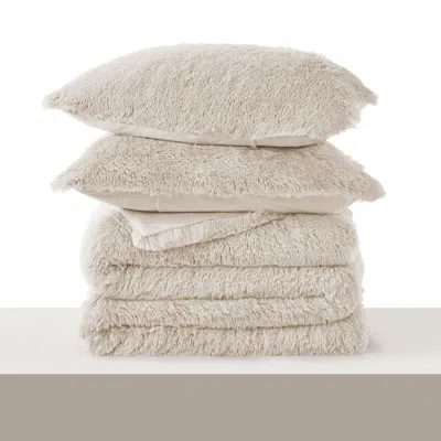Puredown 3pc Faux Fur Comforter Set