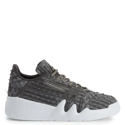 Giuseppe Zanotti Talon Interwoven-design Sneakers In Grey
