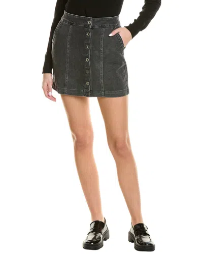 Bella Dahl Button Down Mini Skirt In Black