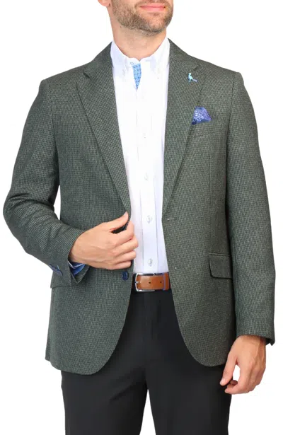 Tailorbyrd Micro Heathered Check Sport Coat In Green