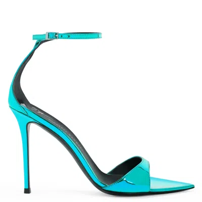 Giuseppe Zanotti Intriigo 105mm Ankle-strap Sandals In Blue
