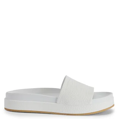 Giuseppe Zanotti Gz-indi Leather Slides In White